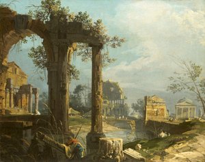 Canaletto - Capriccio con ruinas 1742-44 de Canaletto