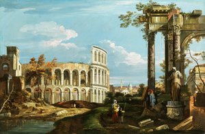 Canaletto Capriccio con arena