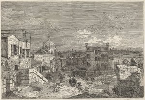 Vista imaginaria de Venecia, 1741 de Canaletto