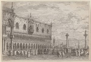 La Piera del Bando. V., c. 1735-1746 de Canaletto