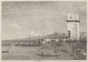 La Torre de Malghera, c. 1735-1746 de Canaletto