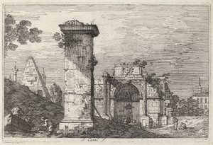 Paisaje con monumentos en ruinas de Canaletto