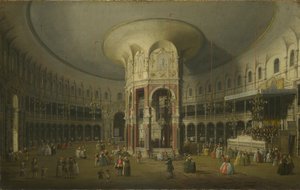 Londres: Interior de la Rotonda en Ranelagh, 1754 de Giovanni Antonio Canal