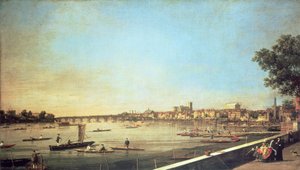 Londres, el Támesis en Westminster y Whitehall desde la terraza de Somerset House, c.1750-51