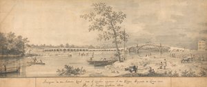 Old Walton Bridge visto desde la costa de Middlesex de Canaletto