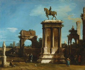 El monumento Colleoni en un entorno de Capricho