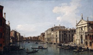 El Gran Canal, Venecia, mirando al sureste desde San Stae hasta las Fabbriche Nuove di Rialto