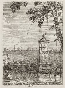 El pequeño monumento [izquierda], c. 1735-1746 de Canaletto