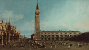 La Piazza San Marco, Venecia, 1742-1745 de Giovanni Antonio Canal