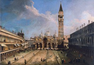La Piazza San Marco en Venecia de Giovanni Antonio Canal