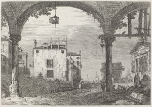 El Pórtico con la Linterna, c. 1735-1746 de Canaletto