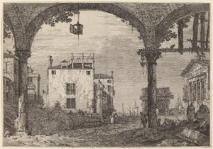 El Pórtico con la Linterna, c. 1735-1746 de Canaletto