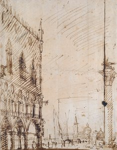 Venecia: El Ángulo Suroeste del Palacio Ducal, principios del siglo XVIII de Canaletto