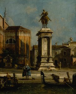 Vista de la estatua ecuestre de Bartolomeo Colleoni