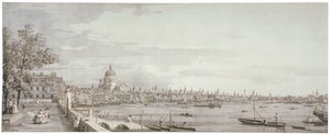 Vista del río Támesis, Londres, c. 1750