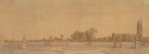 Warwick: La ciudad y el castillo desde los jardines del priorato de Canaletto