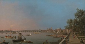 Westminster desde cerca de la terraza de Somerset House de Canaletto