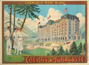 Póster publicitario del hotel "Cachat