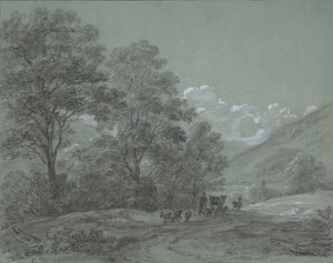 Paisaje cerca de Ruhpolding, finales del siglo XVIII-mediados del siglo XIX de Cantius Dillis