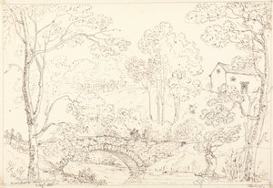 Puente cerca de la iglesia de Loweswater, 2 de agosto de 1835 de Capt. Thomas Hastings