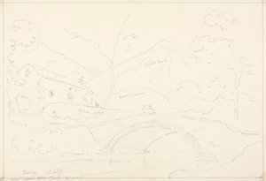 Puente cerca de la iglesia de Loweswater en Scale Hill, 2 de agosto de Capt. Thomas Hastings