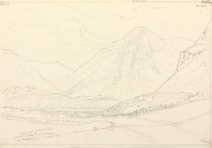 Grasmoor desde la base oeste de Mellbreak, 2 de agosto de 1835 de Capt. Thomas Hastings