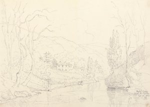 Rydal Cottage desde el puente, 8 de febrero de 1836 de Capt. Thomas Hastings