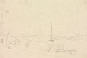 Boceto de un paisaje fluvial, Isla de Wight
