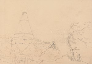 Croquis de un tejado con una gran chimenea de Capt. Thomas Hastings