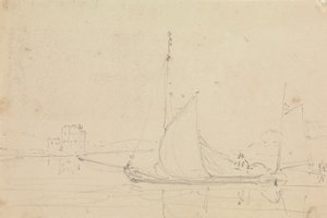 Boceto de un velero de Capt. Thomas Hastings