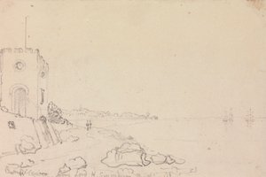 West Cowes desde la casa de baños de Lord Henry Seymour, octubre de 1825 de Capt. Thomas Hastings