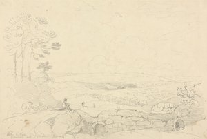 Dentro de las murallas del castillo de Carisbrooke, Isla de Wight, junio de 1829