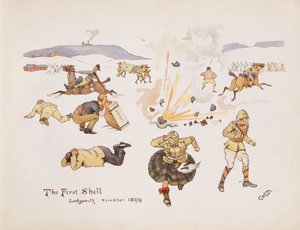 El primer proyectil, Ladysmith, 1899, de The Leaguer of Ladysmith, 1900