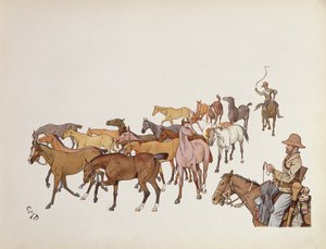 Los ponis de los voluntarios, de The Leaguer of Ladysmith, 1900 de Captain Clive Dixon