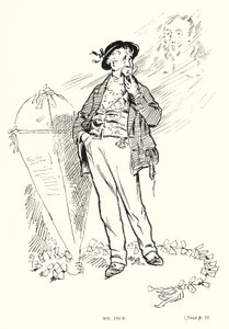 Personaje de Dickens: Sr. Dick (litografía) de Captain Edward Henry Handley Read