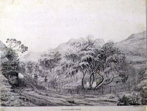 Tumba de Napoleón en Longwood en la Isla de Santa Elena de Captain G. Rotton