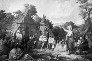 El Consejo Indio, c1847 de Captain Seth Eastman