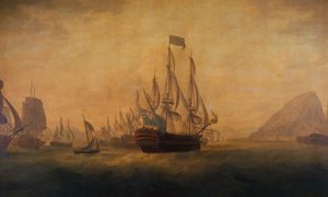 El alivio de Gibraltar por el almirante Lord Howe