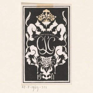 Ex libris van Carel Lion Cachet de Carel Adolph Lion Cachet