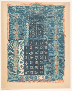 Hoja de calendario de mayo de 1899