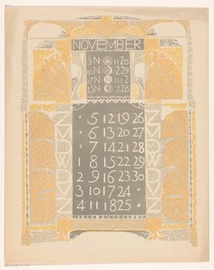 Kalenderblatt November 1899 de Carel Adolph Lion Cachet
