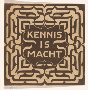 Kennis is macht (título original en el objeto) de Carel Adolph Lion Cachet