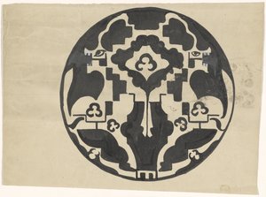 Diseño de un cartel con dos animales estilizados de Carel Adolph Lion Cachet