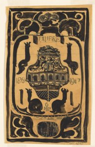 Entwurf für ein Exlibris für D. Goedkoop de Carel Adolph Lion Cachet