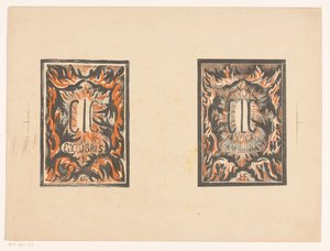 Dos ex libris de Carel Lion Cachet de Carel Adolph Lion Cachet