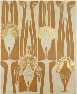 Wallpapers design par Carel Adolph Lion Cachet (1864-1945). Litografía en color, tamaño : 62,5x51,4 de Carel Adolph Lion Cachet