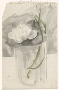 Flor blanca en un vaso de Carel Adolph Lion Cachet