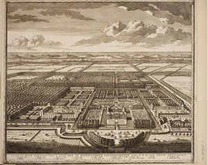 El pabellón de caza de Frederik Henrik en Hornslaardyck cerca de Gravesand de Carel Allardt