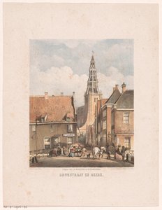 Iglesia de Brugstraat y Der Aa en Groningen Brugstraat y Akerk (título sobre el objeto)