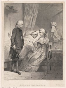 Isabel de Francia junto al lecho de un enfermo de Carel Christiaan Antony Last